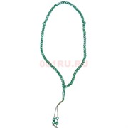 Четки мусульманские (CK-195) 101 бусина зеленые пластмассовые