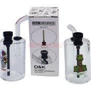 Бонг стеклянный D&amp;K с наклейками черепов