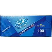 Сигаретные гильзы S&amp;B Bright Blue с фильтром 100 шт King Size
