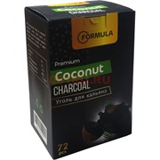 Уголь для кальяна Formula 72 шт 1 кг Премиум Coconut