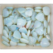 Сердце подвеска 3x3 см из лунного камня (цена за 1 шт)