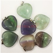 Сердце подвеска 3x3 см из флюорита (цена за 1 шт)