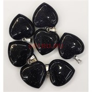 Сердце подвеска 2,5x2,5 см из синего авантюрина (цена за 1 шт)
