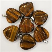 Сердце подвеска 2x2 см из тигрового глаза (цена за 1 шт)