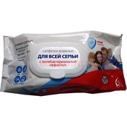 Салфетки универсальные влажные с антибактериальным эффектом 120 шт