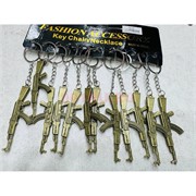 Брелок металлический (KY-1006) автомат Калашникова 12 шт/упаковка