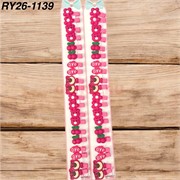 Заколки на ленте детские (RY26-1139) розовые в ассортименте 100 пар/упаковка