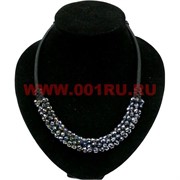 Бусы из циркония "Гирлянда" цвет черный