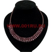 Бусы из циркония "Гирлянда" цвет гранатовый