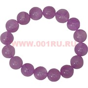 Браслет из розового агата 12 мм (натуральный камень)