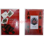 Карты для покера Texas Hold'em красные, цена за 2 упаковки, 80% пластик