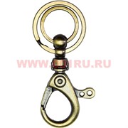 Карабин брелок цвет бронза двойное кольцо 12 шт/упаковка