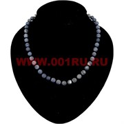 Бусы из африканского агата, серые 8 мм