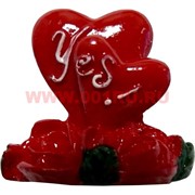 Магнит "2 сердечка, розы и Yes"