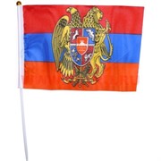 Флаг Армении с гербом 30х45 см, 12 шт/бл (1200 шт/кор)