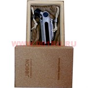 Зажигалка "JOBON" для трубки черная с серебром