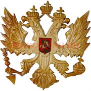 Герб России деревянный 1 размер 14,5х14,5 см