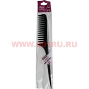 Расческа "Royal Rose" узкая с широкими зубчиками цвет черный