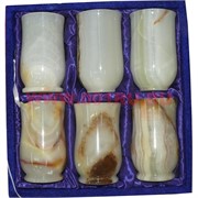 Стаканы из оникса 10 см (2,5х4) в бархатной коробочке