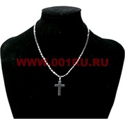 Подвеска из гематита "крестик"