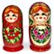Матрешка 5-ка роспись «Хохлома» 18 см - фото 124613