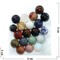 Шарик из натуральных и искусственных камней 30 мм в ассортименте - фото 140298