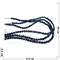 Нитка бусин 4 мм из черного обсидиана граненого - фото 186147