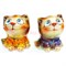 Фигурка из цветной керамики Кошка в кофте - фото 187481