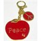 Брелок Феншуй (BR-148) Яблоко Peace двухсторонний металлический